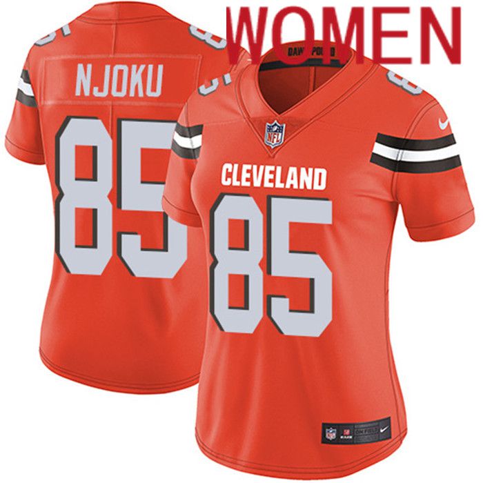 Women Cleveland Browns #85 David Njoku Nike Orange Player Game NFL Jersey